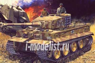13265 Academy 1/35 Немецкий тяжелый танк Тигр (средняя версия) с интерьером
