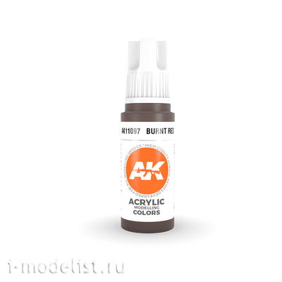 AK11097 AK Interactive Краска акриловая 3rd Generation Burnt Red 17ml / Сгоревший красный