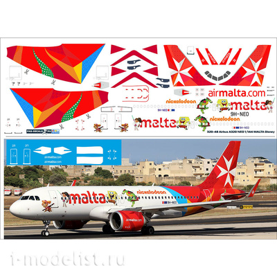320-48 PasDecals 1/144 Decal for 320 NEO MALTA Disney