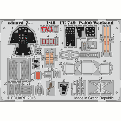 FE749 Eduard 1/48 Фототравление для P-400 Weekend