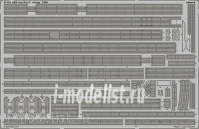 53189 1/200 Eduard photo etched parts for HMS Hood part 3 handrails