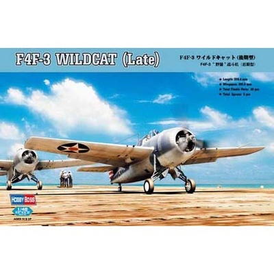 80327 HobbyBoss 1/48 Американский палубный истребитель-бомбардировщик F4F-3 Wildcat (поздний)
