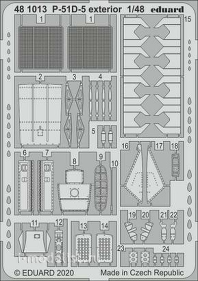 481013 Eduard 1/48 Фототралвение для P-51D-5 экстерьер 