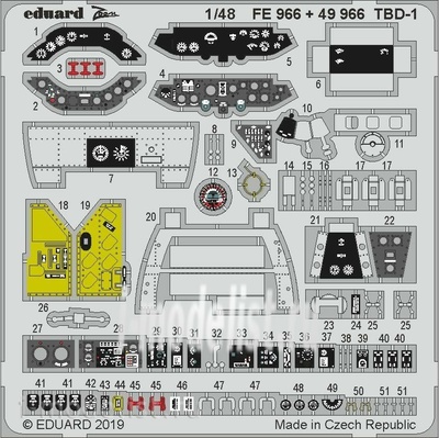 FE966 Eduard 1/48 Фототравление TBD-1