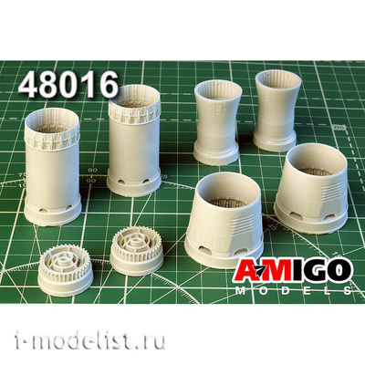 AMG48016 Amigo Models 1/48 Реактивные сопла двигателя Д-30Ф6
