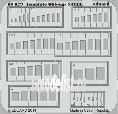 00029 Eduard Инструмент Template oblongs STEEL