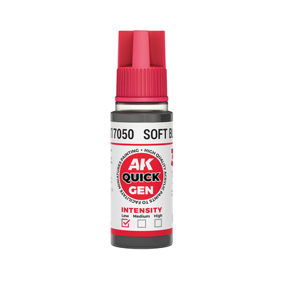 AK17050 AK Interactive Краска акриловая QUICK GEN - Мягкий чёрный / SOFT BLACK