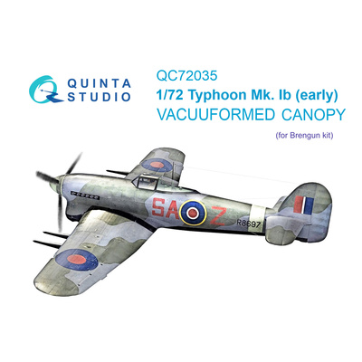 QC72035 Quinta Studio 1/72 Набор остекления для модели Hawker Typhoon Mk.1b (early) (Brengun)