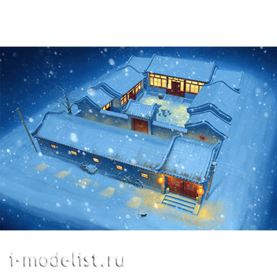 09001 Trumpeter 1/100 Beijing Siheyuan-A (courtyard house)