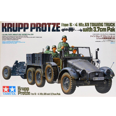 35259 Tamiya 1/35 Машина Krupp Protze Kfz 69 с 37 мм пушкой