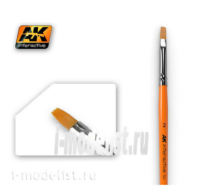 AK609 AK Interactive Кисть плоская FLAT BRUSH 2 SYNTHETIC